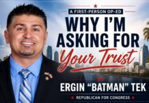 Why I’m Asking for Your Trust Ergin Batman Tek Candidate for Congressional District 14